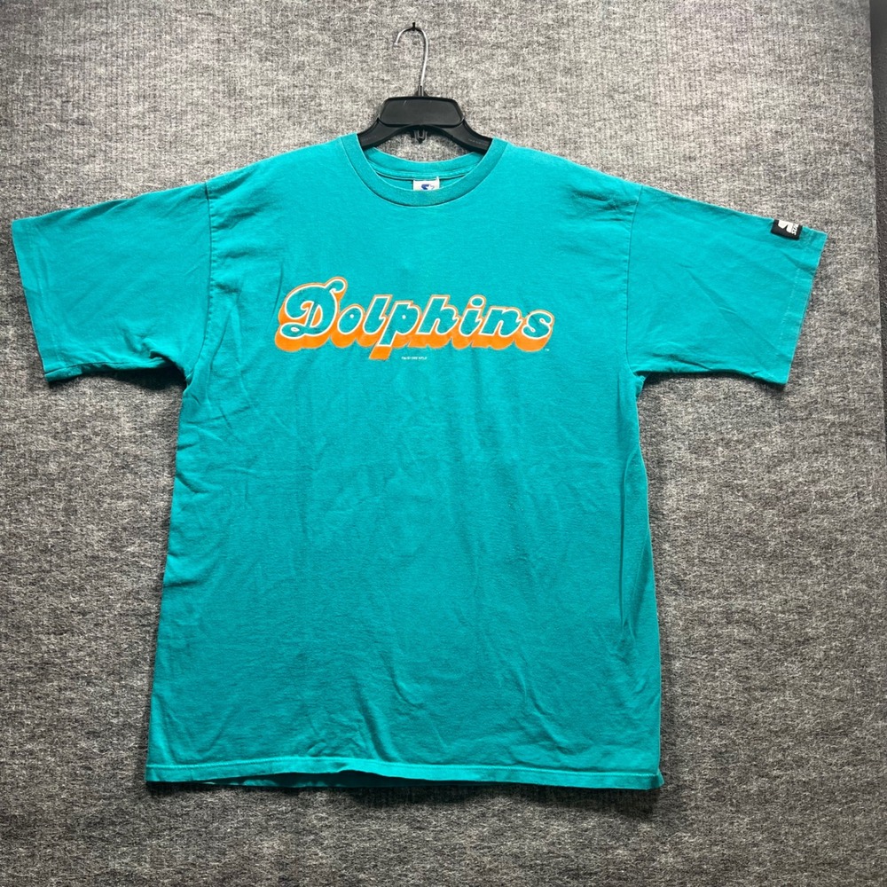 Vintage Starter Miami Dolphins Dan Marino 13 Shirt XL Teal Made in USA 90s NFL